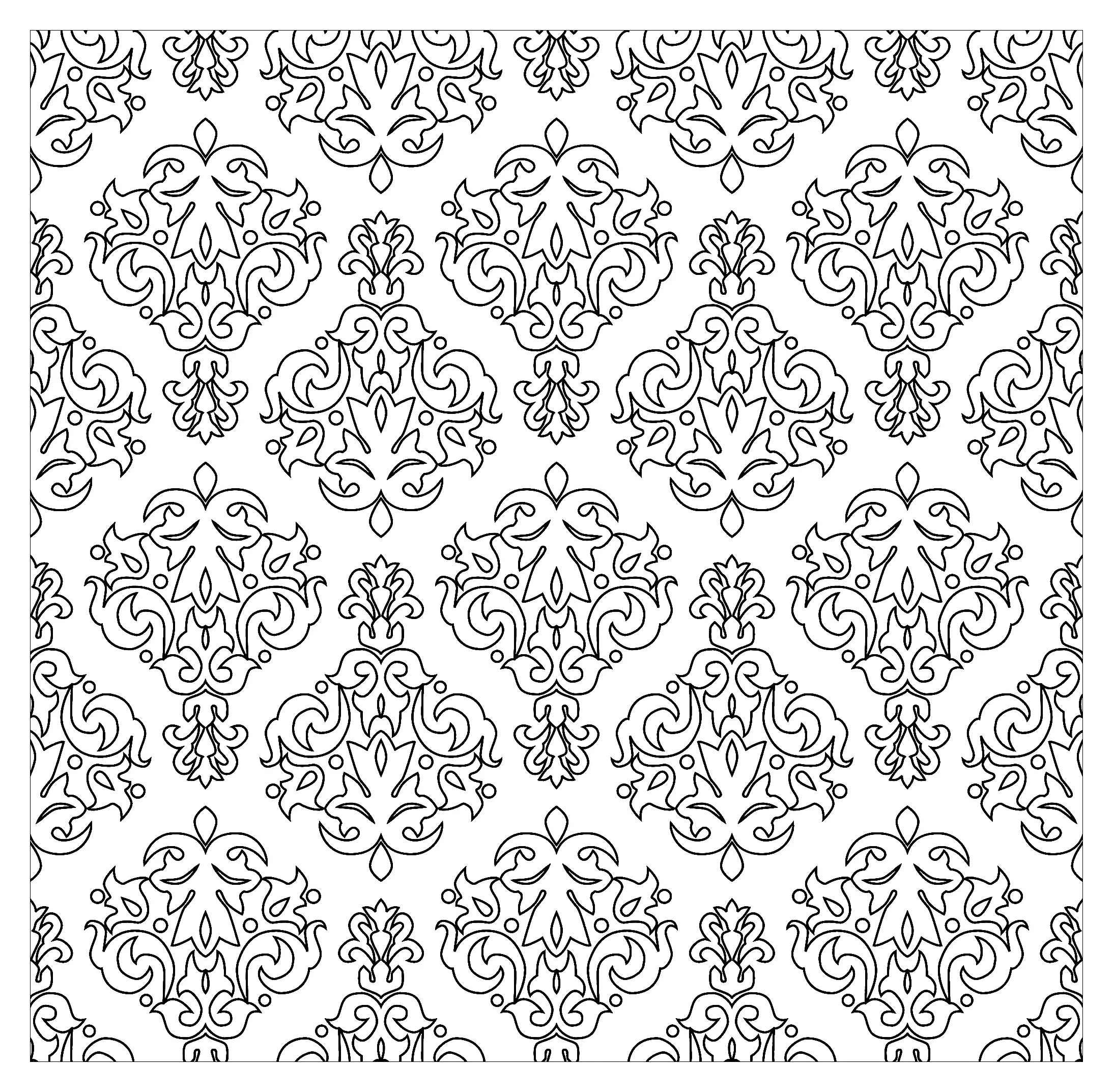 Vintage-Muster (Ausmalbild von Images tagged "geometrie" zum Ausdrucken und Ausmalen für Erwachsene)