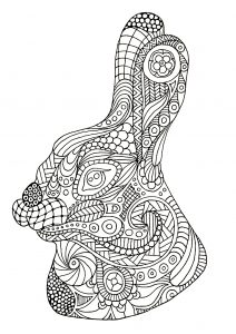 Zentangle-Kaninchen (Ausmalbild von Lucie)