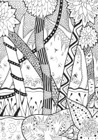 Zentangle Wald