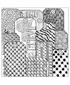 Zeit zu glauben (Ausmalbild von Zentangle)