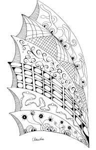 Einfaches Zentangle 6 von claudia (Ausmalbild)
