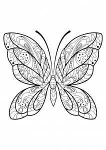 Druckbare Malvorlagen : Butterfly