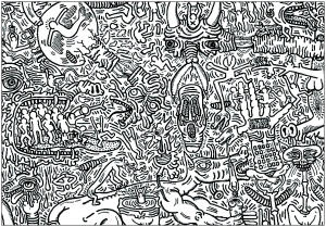 Druckbare Malvorlagen : Keith Haring