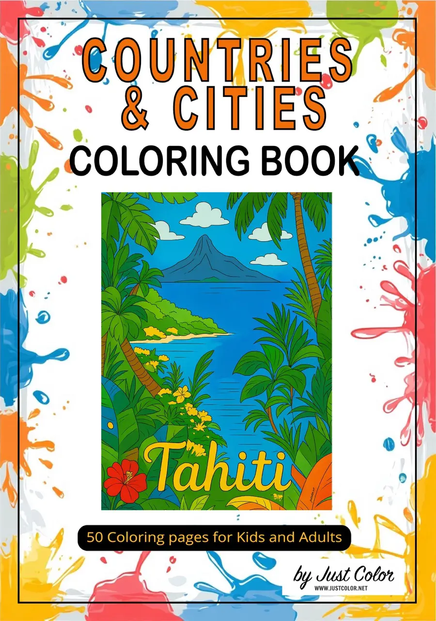 Countries & Cities Coloring Book for Adults