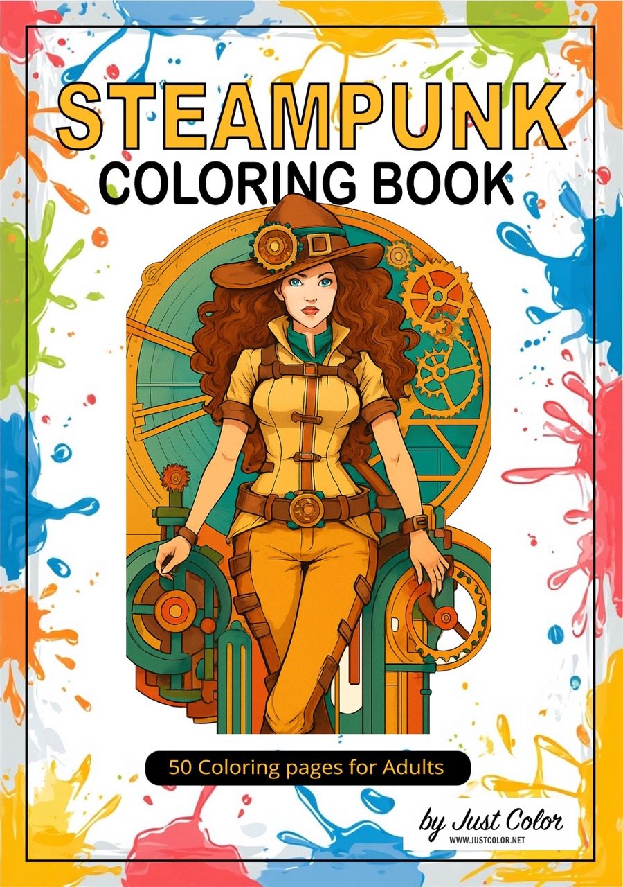 Steampunk Coloring Book for Adults