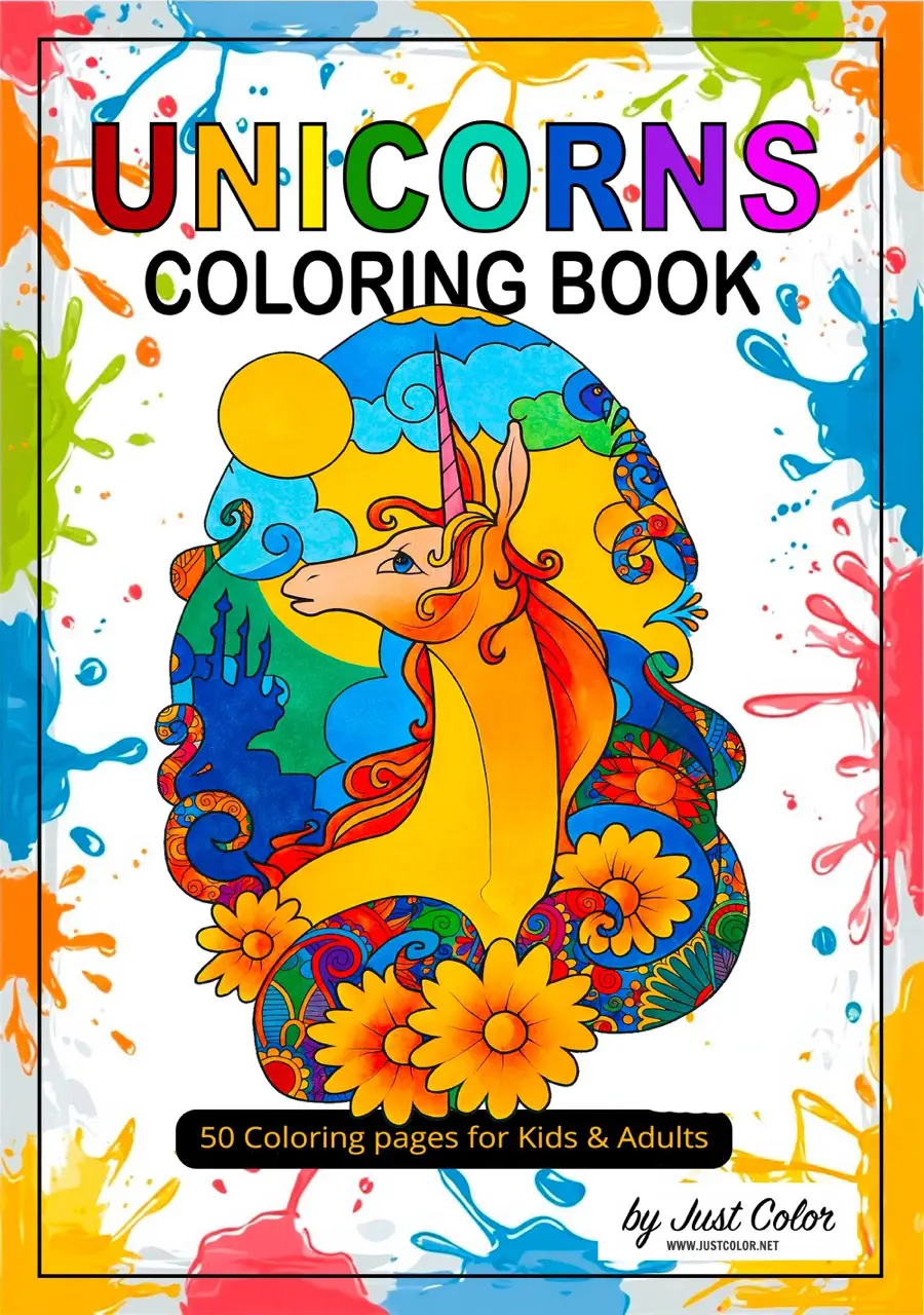 Unicorn Coloring Book for Kids & Adults