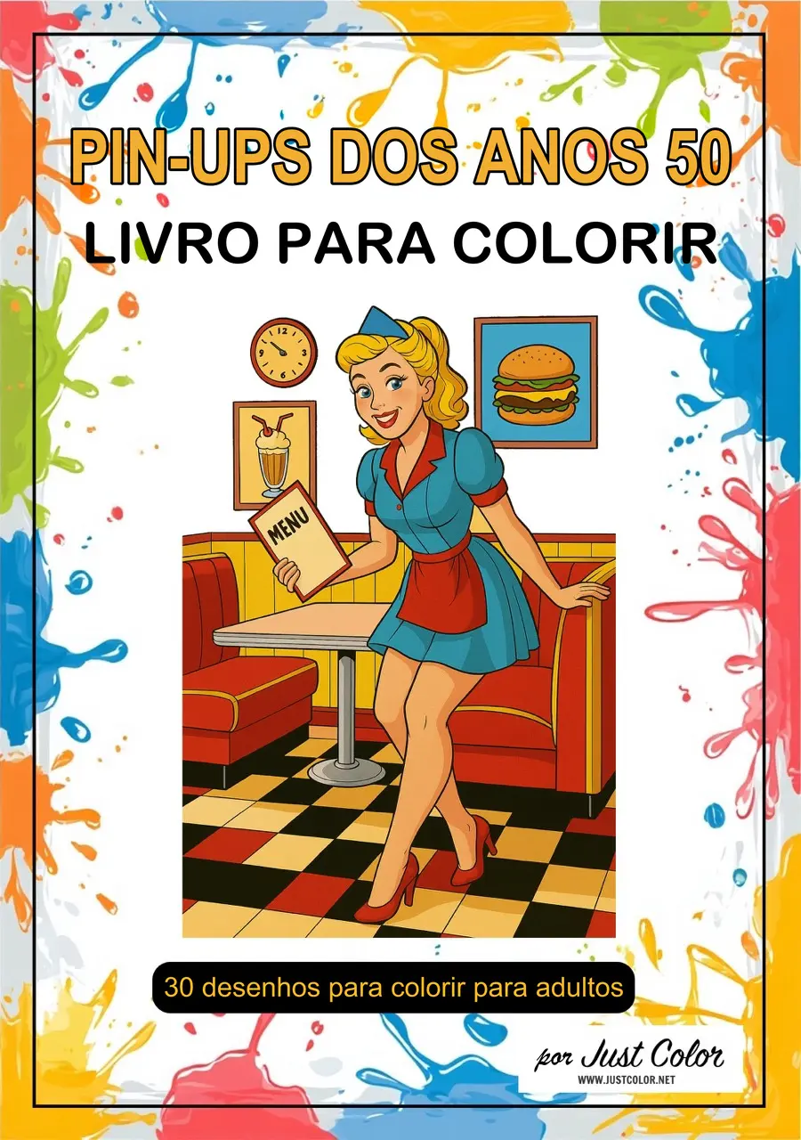 1950s Pin-Ups Coloring Book for Adults