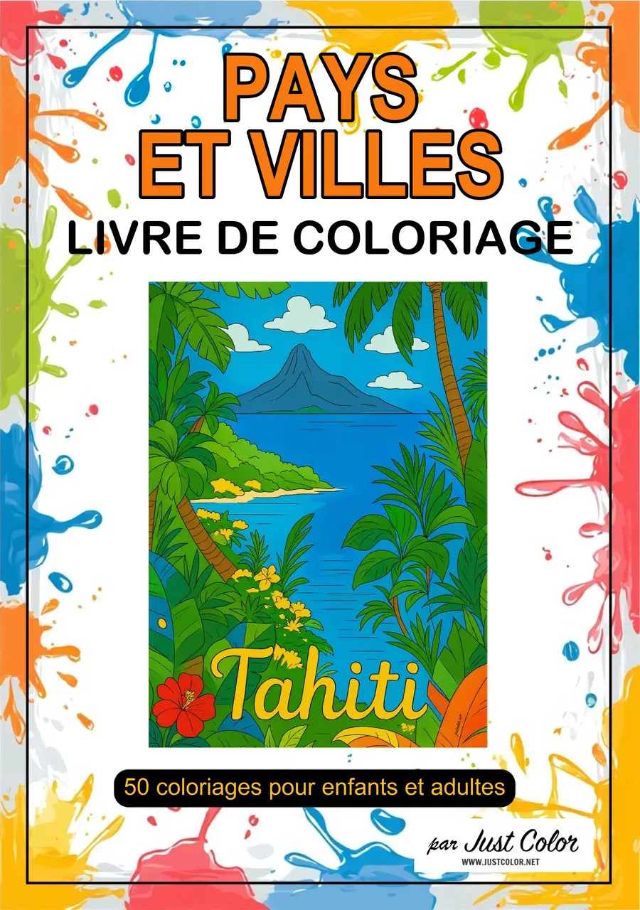 Countries & Cities Coloring Book for Adults