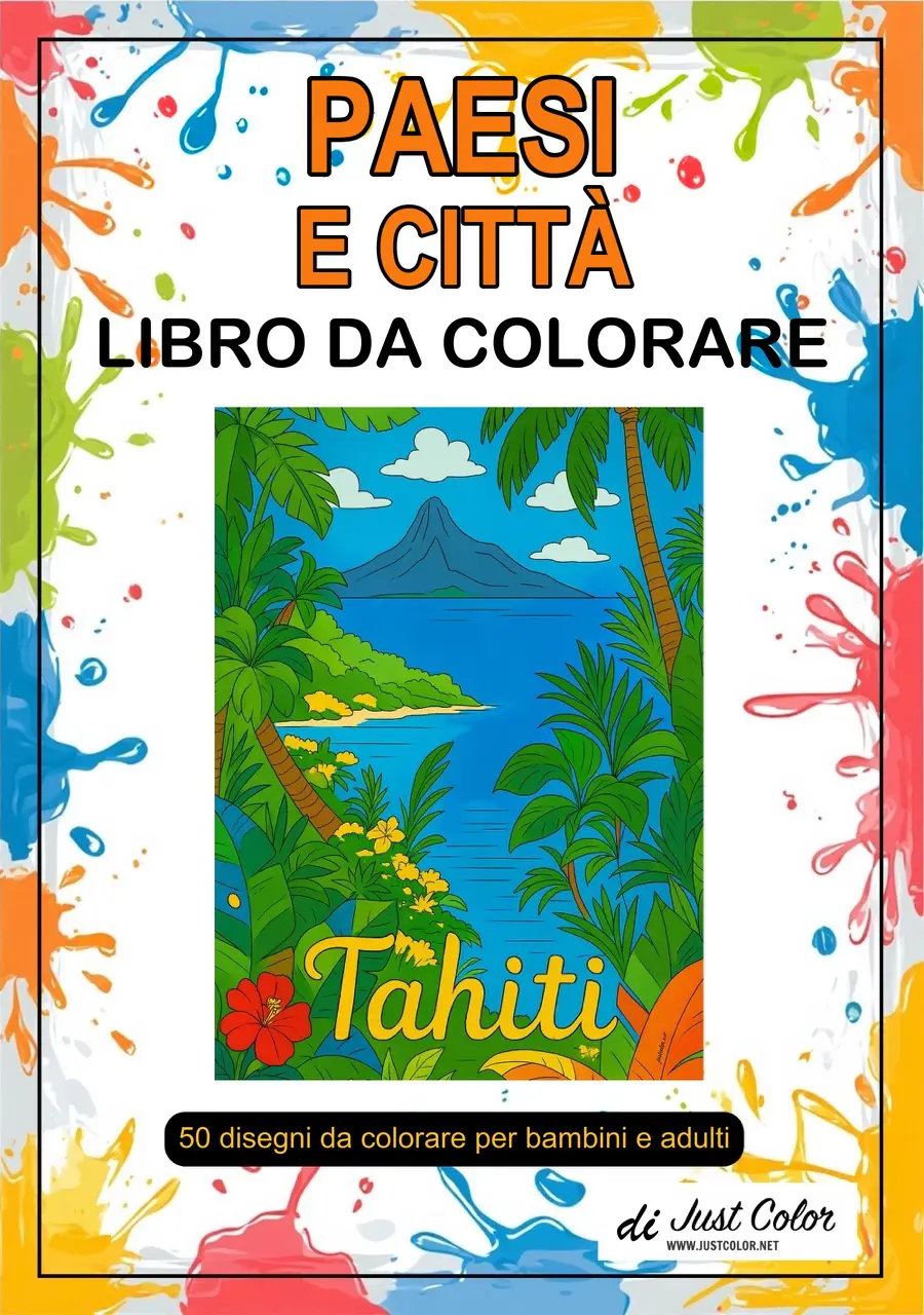 Countries & Cities Coloring Book for Adults