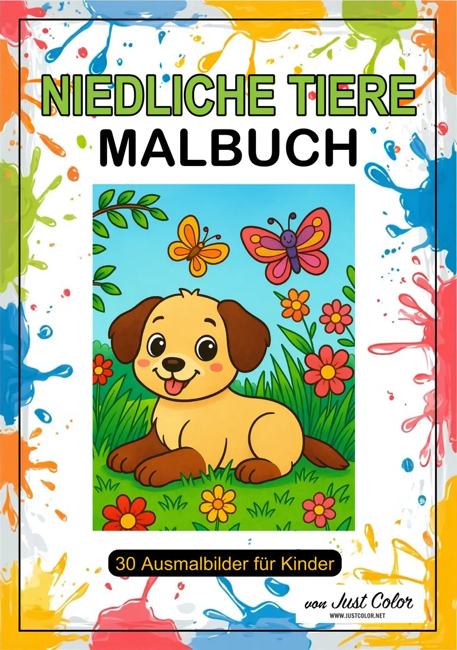 Cute Animals Coloring Book for Kids