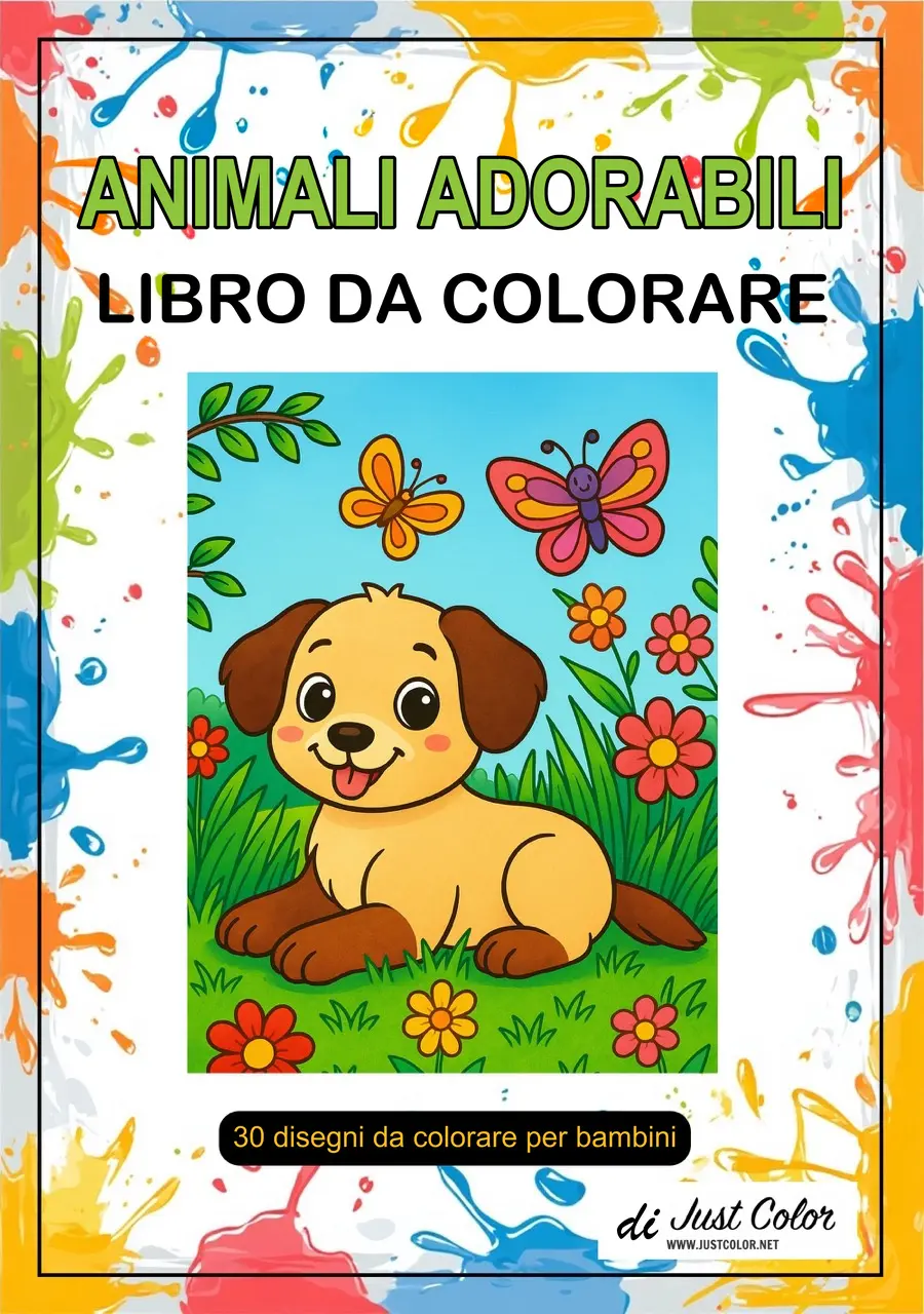 Cute Animals Coloring Book for Kids