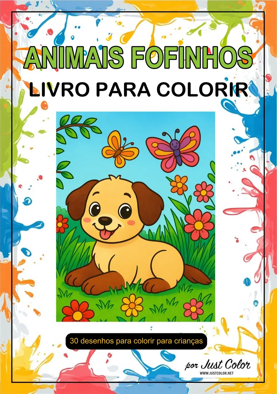 Cute Animals Coloring Book for Kids
