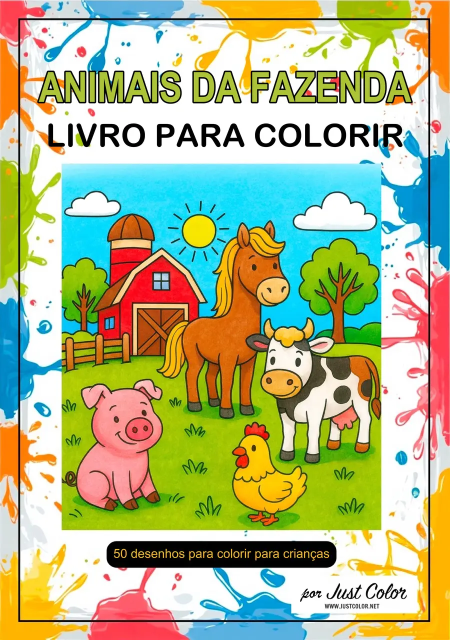 Farm Animals Coloring Book for Kids