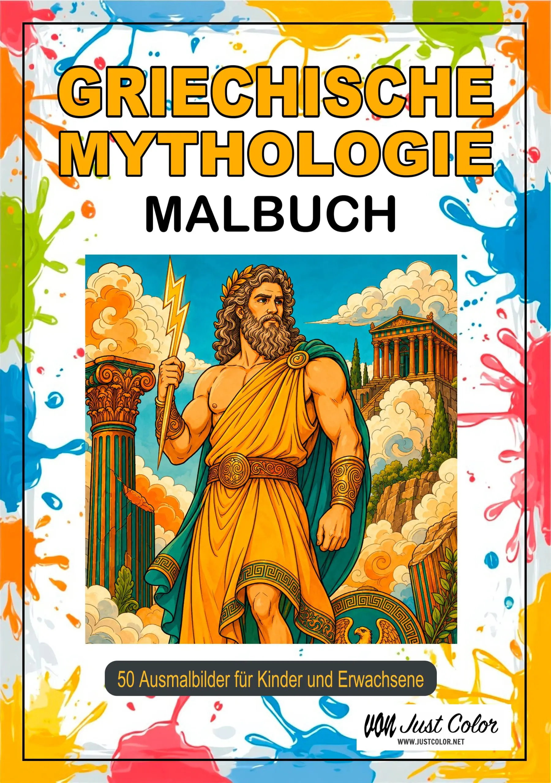 Greek Mythology Coloring Book for Kids & Adults