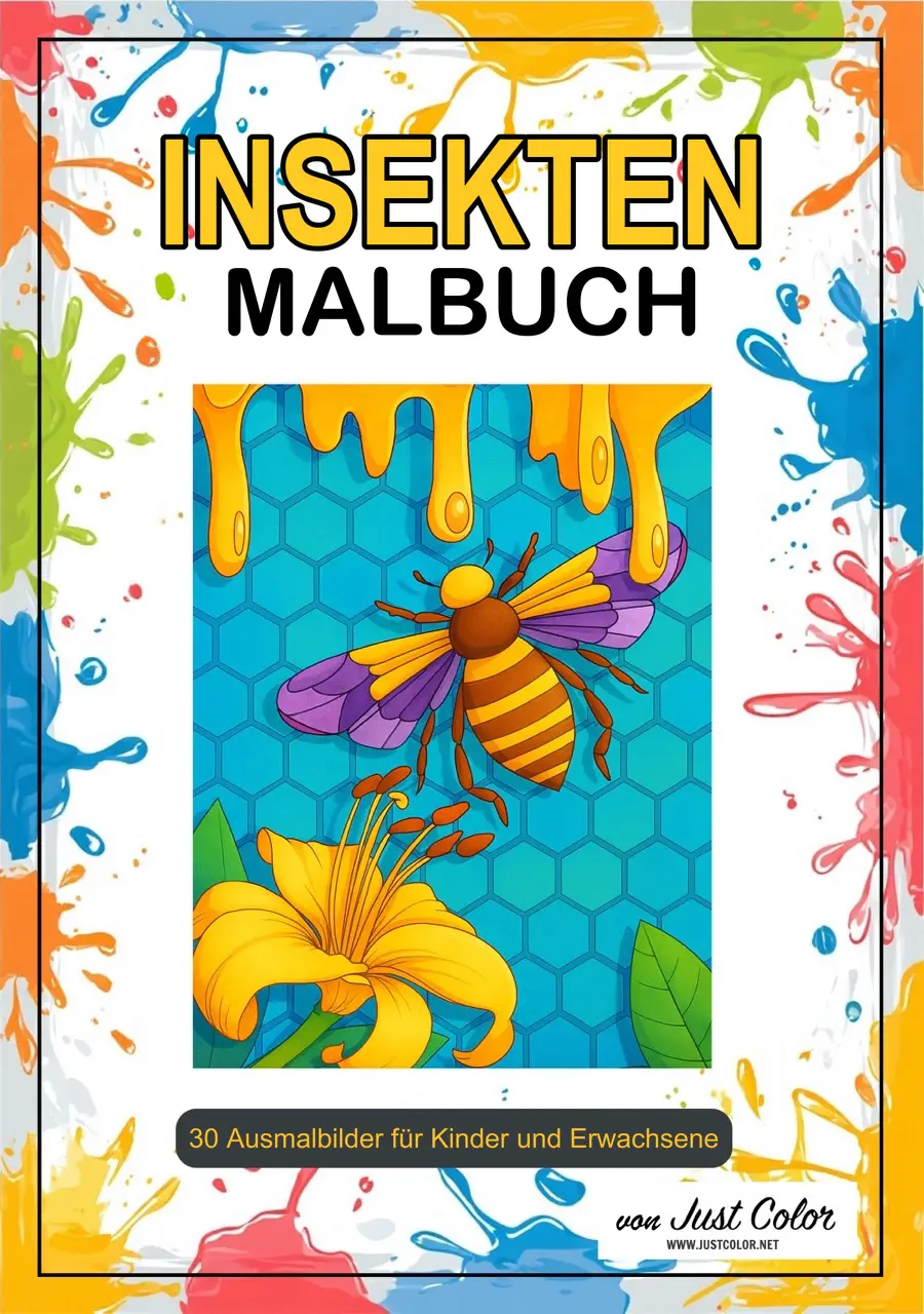 Insects Coloring Book for Kids and Adults