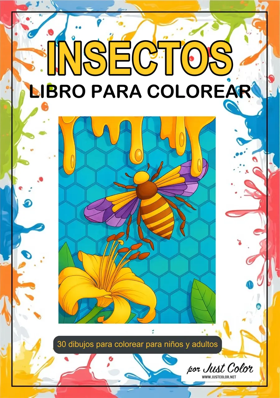 Insects Coloring Book for Kids and Adults