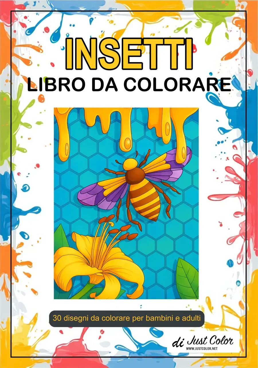 Insects Coloring Book for Kids and Adults