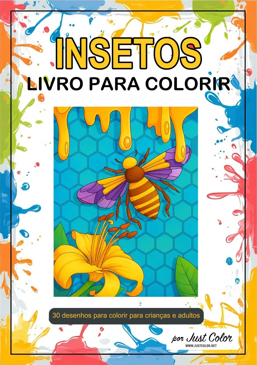 Insects Coloring Book for Kids and Adults