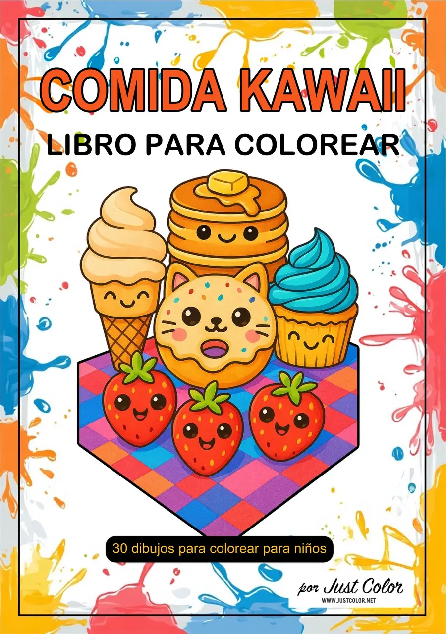 Kawaii Food Coloring Book for Kids