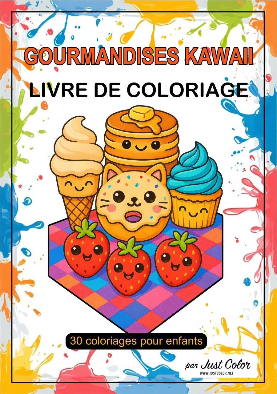 Kawaii Food Coloring Book for Kids