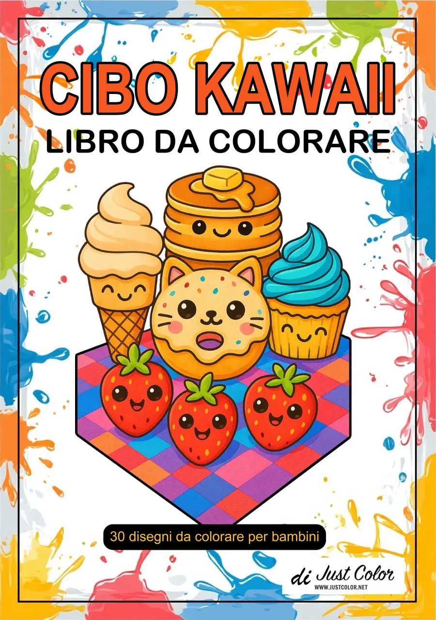 Kawaii Food Coloring Book for Kids