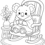 Cozy kids coloring page - Just Color ebook preview