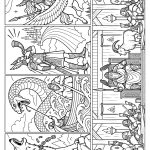 Norse mythology coloring page - Just Color ebook preview
