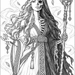 Norse mythology coloring page - Just Color ebook preview