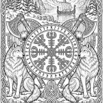 Norse mythology coloring page - Just Color ebook preview