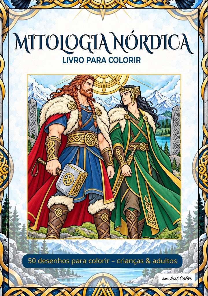 Norse Mythology Coloring Book for Kids & Adults - Just Color ebook cover