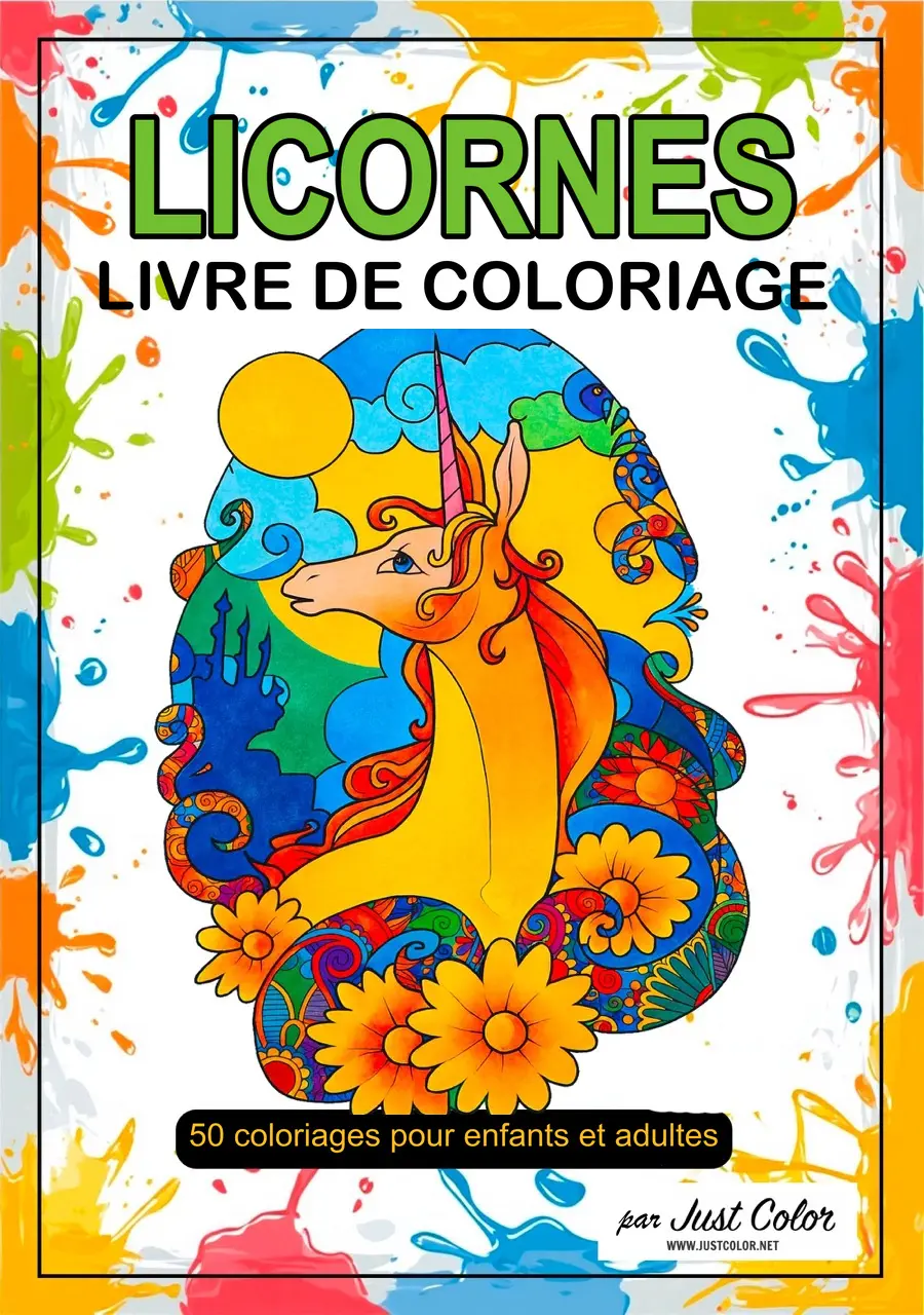 Unicorn Coloring Book for Kids & Adults