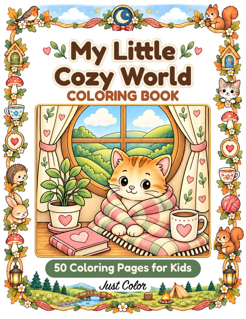 My Little Cozy World Coloring Book for Kids - Just Color ebook cover