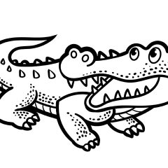 Coloriages de Crocodile à imprimer pour enfants