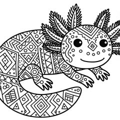 Coloriages d'Axolotl à imprimer pour enfants