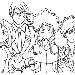 Coloriages de My Hero Academy à imprimer pour enfants