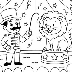 Coloriages de Cirque à imprimer pour enfants