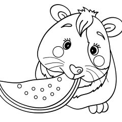 Coloriages de Cochon d'Inde à imprimer pour enfants