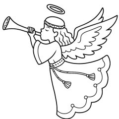 Coloriages d'Ange à imprimer pour enfants