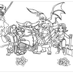 Coloriages de Clash of clans à imprimer pour enfants