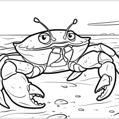 Coloriages de Crabe à imprimer pour enfants