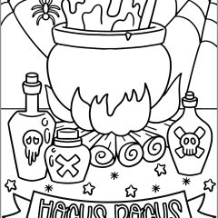 Coloriages d'Hocus Pocus à imprimer pour enfants