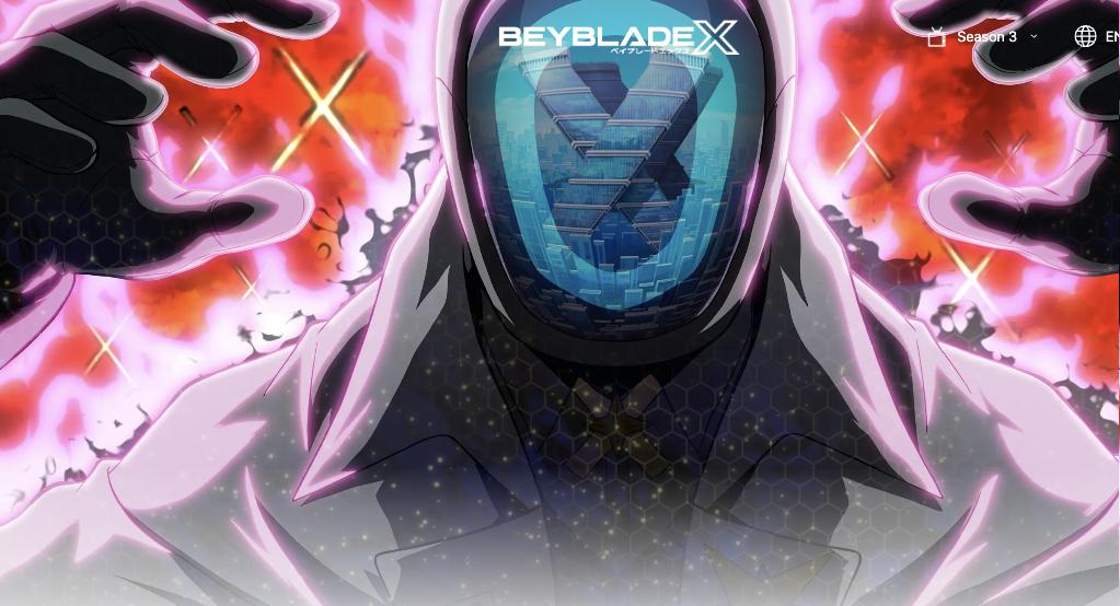 Page d'accueil du site officiel francophone Beyblade X