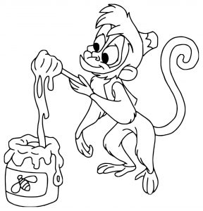Abu (Coloriage d'Aladdin)