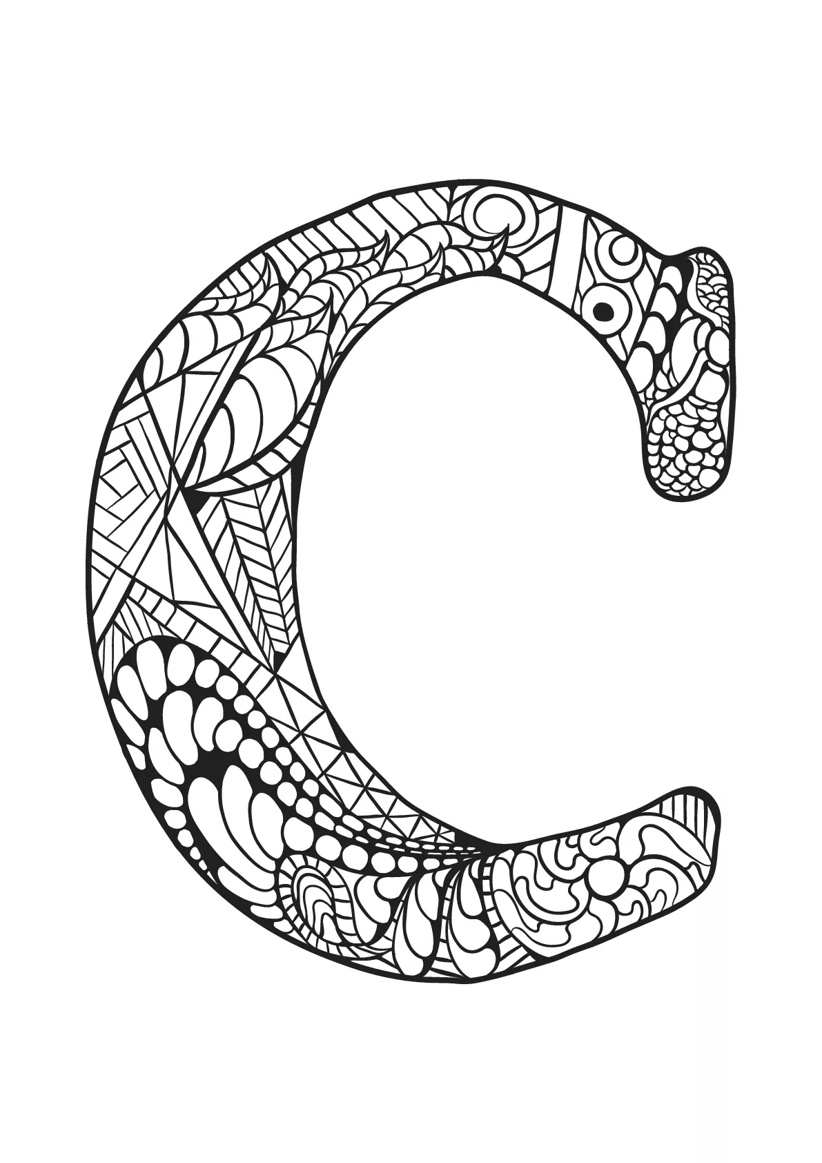 Alphabet lettre c (Coloriage à imprimer pour enfants)