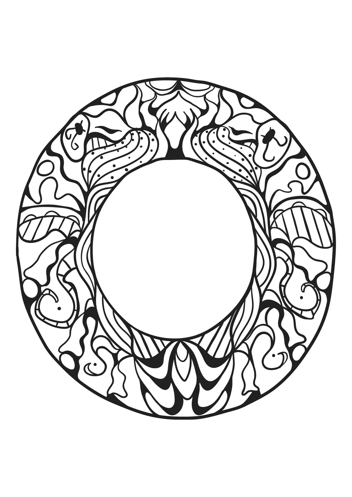 Alphabet lettre o (Coloriage à imprimer pour enfants)