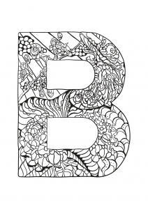 Coloriage alphabet lettre b