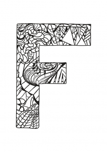 Coloriage alphabet lettre f
