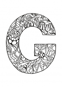 Coloriage de à imprimer pour enfants : Alphabet-lettre-g