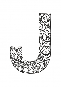 Coloriage alphabet lettre j