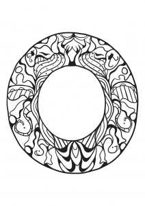 Coloriage de à imprimer pour enfants : Alphabet-lettre-o